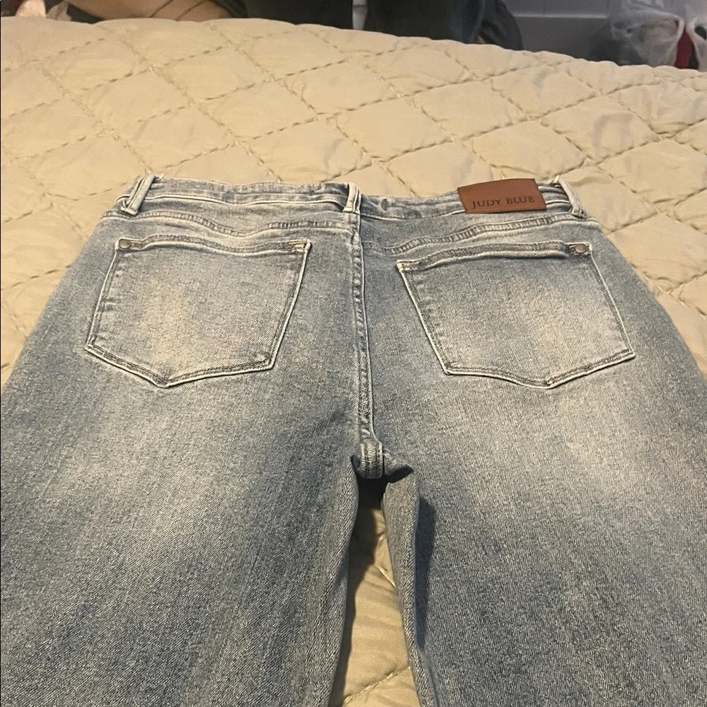 Judy Blue Light Blue Straight Leg Jeans - Picture 4 of 6